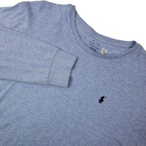 Polo Ralph Lauren Men's Sz XL Crew Neck T Shirt Long Sleeve Light Blue Pony Logo